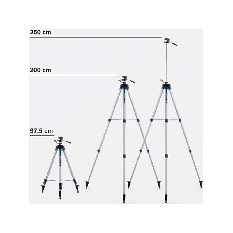 Trépied Et Cellule BOSCH Trépied 1/4" 97.5 à 250 Cm - BT250 - 0601096A00 6 Trépied Et Cellule BOSCH Trépied 1/4" 97.5 à 250 Cm - BT250 - 0601096A00 – Image 4