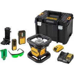 Laser Rotatif De Chantier DEWALT Laser Rotatif Double Pente 18V 2Ah Vert - DCE079D1G-QW