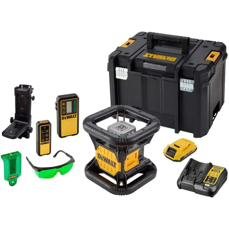 Laser Rotatif De Chantier DEWALT Laser Rotatif Double Pente 18V 2Ah Vert - DCE079D1G-QW 2 Laser Rotatif De Chantier DEWALT Laser Rotatif Double Pente 18V 2Ah Vert - DCE079D1G-QW