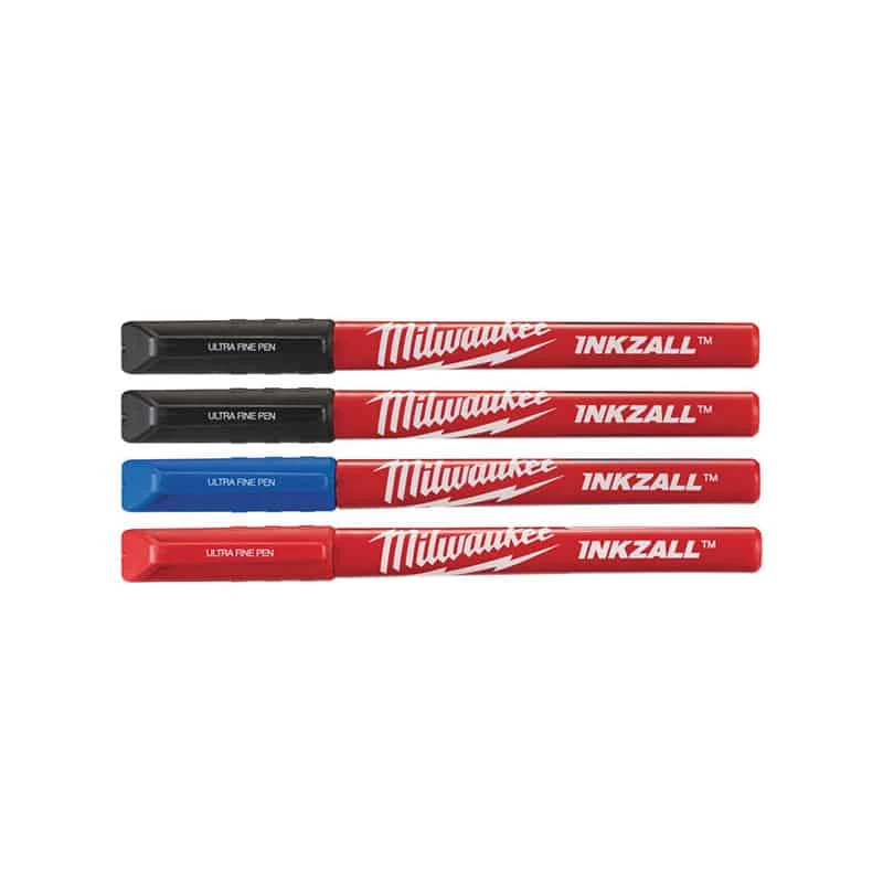 Traçage Et Marquage MILWAUKEE Pack De 4 Marqueurs Inkzall Couleur Pointe Fine - 48223165 3 Traçage Et Marquage MILWAUKEE Pack De 4 Marqueurs Inkzall Couleur Pointe Fine - 48223165